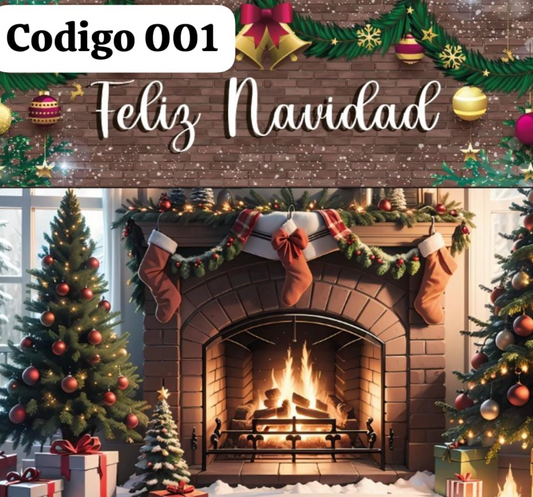 TELON NAVIDEÑO CHIMENEA