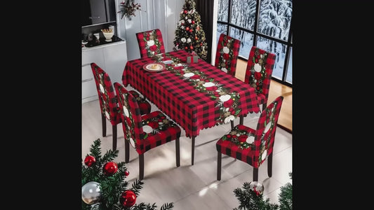 SET X 6 SILLA + MANTEL COMEDOR