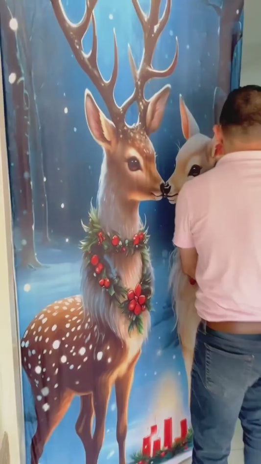 Funda forro puerta navidad PAPA ROJO